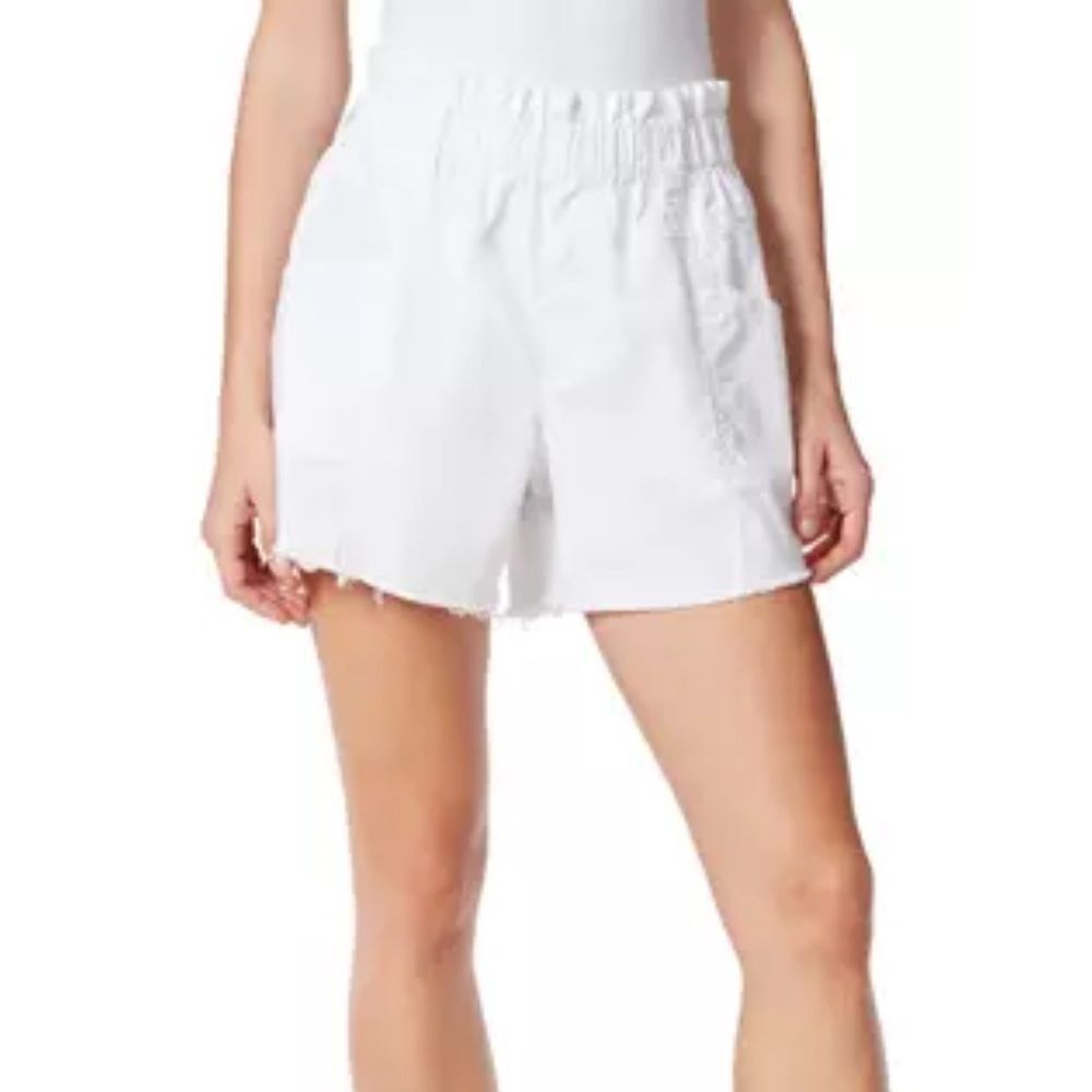 Frayed NYC Super High Rise Baggy Bright White Shorts Size 32